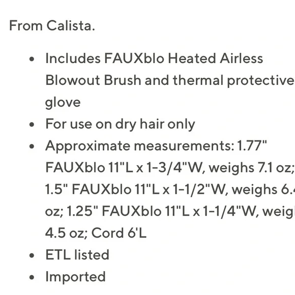 Calista Ombre Gemstone FAUXblo Heated Airless Blowout Brush. GIFT w/purcase‼️ - Picture 8 of 11